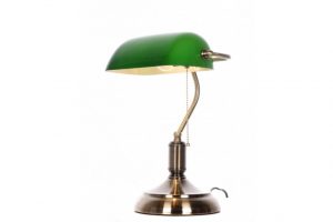Lampada da tavolo Churchill con paralume colore verde